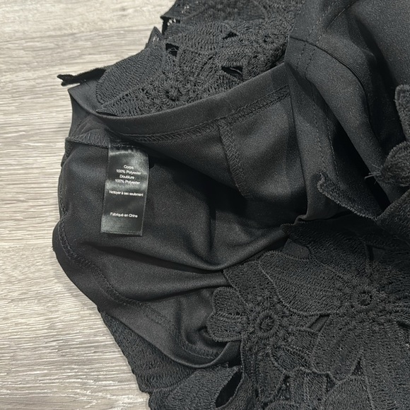 Lace Crochet ASTR The Black Label Women’s Black Sleeveless Midi Dress Medium - Picture 10 of 16